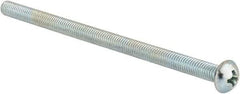 Value Collection - #10-32 UNF, 3-1/2" Length Under Head Phillips Drive Machine Screw - Round Head, Grade J82 Steel, Zinc-Plated Finish, Without Washer - Apex Tool & Supply