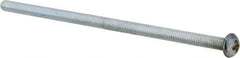 Value Collection - #10-32 UNF, 4-1/2" Length Under Head Phillips Drive Machine Screw - Round Head, Grade J82 Steel, Zinc-Plated Finish, Without Washer - Apex Tool & Supply