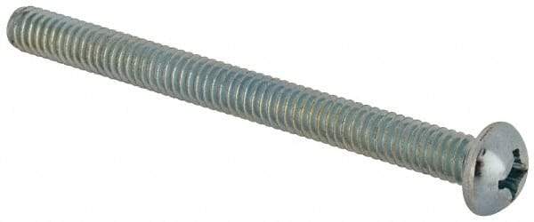 Value Collection - #12-24 UNC, 2-1/2" Length Under Head Phillips Drive Machine Screw - Round Head, Grade J82 Steel, Zinc-Plated Finish, Without Washer - Apex Tool & Supply