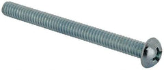 Value Collection - 1/4-20 UNC, 2-3/4" Length Under Head Phillips Drive Machine Screw - Round Head, Grade J82 Steel, Zinc-Plated Finish, Without Washer - Apex Tool & Supply