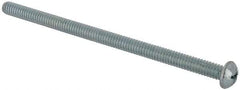 Value Collection - 1/4-20 UNC, 4-1/2" Length Under Head Phillips Drive Machine Screw - Round Head, Grade J82 Steel, Zinc-Plated Finish, Without Washer - Apex Tool & Supply