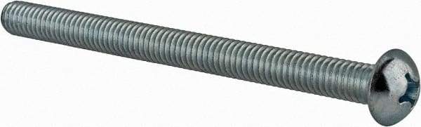 Value Collection - 5/16-18 UNC, 4" Length Under Head Phillips Drive Machine Screw - Round Head, Grade J82 Steel, Zinc-Plated Finish, Without Washer - Apex Tool & Supply