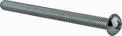 Value Collection - 5/16-18 UNC, 4" Length Under Head Phillips Drive Machine Screw - Round Head, Grade J82 Steel, Zinc-Plated Finish, Without Washer - Apex Tool & Supply
