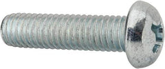 Value Collection - 3/8-16 UNC, 1-1/2" Length Under Head Phillips Drive Machine Screw - Round Head, Grade J82 Steel, Zinc-Plated Finish, Without Washer - Apex Tool & Supply