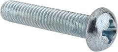 Value Collection - 3/8-16 UNC, 2" Length Under Head Phillips Drive Machine Screw - Round Head, Grade J82 Steel, Zinc-Plated Finish, Without Washer - Apex Tool & Supply