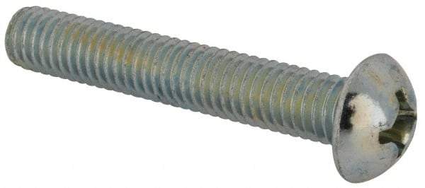 Value Collection - 3/8-16 UNC, 2-1/4" Length Under Head Phillips Drive Machine Screw - Round Head, Grade J82 Steel, Zinc-Plated Finish, Without Washer - Apex Tool & Supply