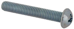Value Collection - 3/8-16 UNC, 2-1/2" Length Under Head Phillips Drive Machine Screw - Round Head, Grade J82 Steel, Zinc-Plated Finish, Without Washer - Apex Tool & Supply