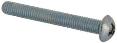 Value Collection - 3/8-16 UNC, 3" Length Under Head Phillips Drive Machine Screw - Round Head, Grade J82 Steel, Zinc-Plated Finish, Without Washer - Apex Tool & Supply