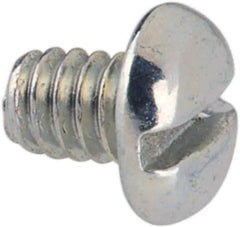 Value Collection - #2-56 UNC, 1/8" Length Under Head Slotted Drive Machine Screw - Pan Head, Grade J82 Steel, Zinc-Plated Finish, Without Washer - Apex Tool & Supply
