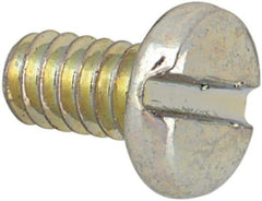 Value Collection - #3-48 UNC, 3/16" Length Under Head Slotted Drive Machine Screw - Pan Head, Grade J82 Steel, Zinc-Plated Finish, Without Washer - Apex Tool & Supply