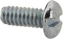 Value Collection - #3-48 UNC, 1/4" Length Under Head Slotted Drive Machine Screw - Pan Head, Grade J82 Steel, Zinc-Plated Finish, Without Washer - Apex Tool & Supply