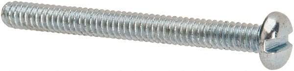 Value Collection - #3-48 UNC, 1" Length Under Head Slotted Drive Machine Screw - Pan Head, Grade J82 Steel, Zinc-Plated Finish, Without Washer - Apex Tool & Supply