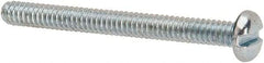 Value Collection - #3-48 UNC, 1" Length Under Head Slotted Drive Machine Screw - Pan Head, Grade J82 Steel, Zinc-Plated Finish, Without Washer - Apex Tool & Supply