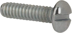 Value Collection - #4-40 UNC, 7/16" Length Under Head Slotted Drive Machine Screw - Pan Head, Grade J82 Steel, Zinc-Plated Finish, Without Washer - Apex Tool & Supply