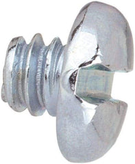 Value Collection - #6-32 UNC, 1/8" Length Under Head Slotted Drive Machine Screw - Pan Head, Grade J82 Steel, Zinc-Plated Finish, Without Washer - Apex Tool & Supply
