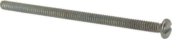 Value Collection - #6-32 UNC, 2-1/2" Length Under Head Slotted Drive Machine Screw - Pan Head, Grade J82 Steel, Zinc-Plated Finish, Without Washer - Apex Tool & Supply