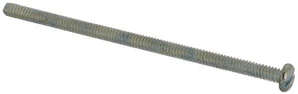 Value Collection - #6-32 UNC, 3" Length Under Head Slotted Drive Machine Screw - Pan Head, Grade J82 Steel, Zinc-Plated Finish, Without Washer - Apex Tool & Supply