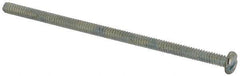 Value Collection - #6-32 UNC, 3" Length Under Head Slotted Drive Machine Screw - Pan Head, Grade J82 Steel, Zinc-Plated Finish, Without Washer - Apex Tool & Supply