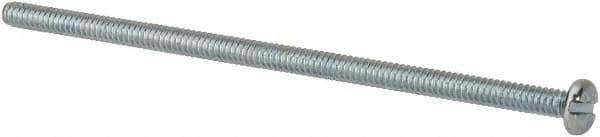 Value Collection - #6-32 UNC, 3-1/4" Length Under Head Slotted Drive Machine Screw - Pan Head, Grade J82 Steel, Zinc-Plated Finish, Without Washer - Apex Tool & Supply