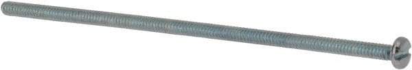 Value Collection - #6-32 UNC, 4" Length Under Head Slotted Drive Machine Screw - Pan Head, Grade J82 Steel, Zinc-Plated Finish, Without Washer - Apex Tool & Supply
