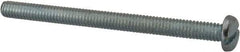 Value Collection - #8-32 UNC, 2-1/4" Length Under Head Slotted Drive Machine Screw - Pan Head, Grade J82 Steel, Zinc-Plated Finish, Without Washer - Apex Tool & Supply