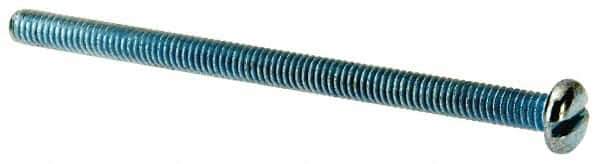 Value Collection - #8-32 UNC, 2-3/4" Length Under Head Slotted Drive Machine Screw - Pan Head, Grade J82 Steel, Zinc-Plated Finish, Without Washer - Apex Tool & Supply