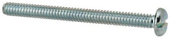 Value Collection - #10-24 UNC, 2-1/4" Length Under Head Slotted Drive Machine Screw - Pan Head, Grade J82 Steel, Zinc-Plated Finish, Without Washer - Apex Tool & Supply