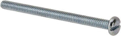 Value Collection - #10-24 UNC, 2-3/4" Length Under Head Slotted Drive Machine Screw - Pan Head, Grade J82 Steel, Zinc-Plated Finish, Without Washer - Apex Tool & Supply