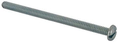 Value Collection - #10-24 UNC, 3" Length Under Head Slotted Drive Machine Screw - Pan Head, Grade J82 Steel, Zinc-Plated Finish, Without Washer - Apex Tool & Supply