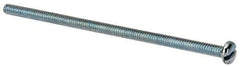 Value Collection - #10-24 UNC, 4-1/2" Length Under Head Slotted Drive Machine Screw - Pan Head, Grade J82 Steel, Zinc-Plated Finish, Without Washer - Apex Tool & Supply