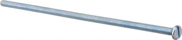Value Collection - #10-24 UNC, 6" Length Under Head Slotted Drive Machine Screw - Pan Head, Grade J82 Steel, Zinc-Plated Finish, Without Washer - Apex Tool & Supply