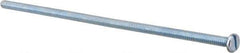 Value Collection - #10-24 UNC, 6" Length Under Head Slotted Drive Machine Screw - Pan Head, Grade J82 Steel, Zinc-Plated Finish, Without Washer - Apex Tool & Supply