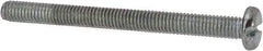Value Collection - #10-32 UNF, 2-1/4" Length Under Head Slotted Drive Machine Screw - Pan Head, Grade J82 Steel, Zinc-Plated Finish, Without Washer - Apex Tool & Supply