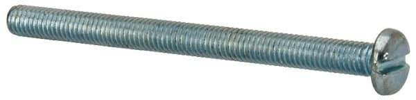 Value Collection - #10-32 UNF, 2-1/2" Length Under Head Slotted Drive Machine Screw - Pan Head, Grade J82 Steel, Zinc-Plated Finish, Without Washer - Apex Tool & Supply