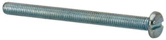 Value Collection - #10-32 UNF, 2-1/2" Length Under Head Slotted Drive Machine Screw - Pan Head, Grade J82 Steel, Zinc-Plated Finish, Without Washer - Apex Tool & Supply