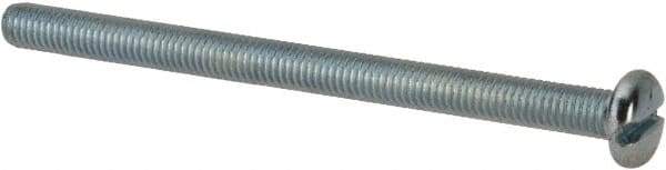 Value Collection - #10-32 UNF, 2-3/4" Length Under Head Slotted Drive Machine Screw - Pan Head, Grade J82 Steel, Zinc-Plated Finish, Without Washer - Apex Tool & Supply