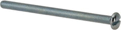 Value Collection - #10-32 UNF, 2-3/4" Length Under Head Slotted Drive Machine Screw - Pan Head, Grade J82 Steel, Zinc-Plated Finish, Without Washer - Apex Tool & Supply