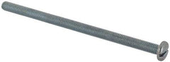 Value Collection - #10-32 UNF, 3-1/2" Length Under Head Slotted Drive Machine Screw - Pan Head, Grade J82 Steel, Zinc-Plated Finish, Without Washer - Apex Tool & Supply