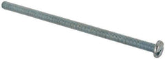 Value Collection - #10-32 UNF, 4" Length Under Head Slotted Drive Machine Screw - Pan Head, Grade J82 Steel, Zinc-Plated Finish, Without Washer - Apex Tool & Supply