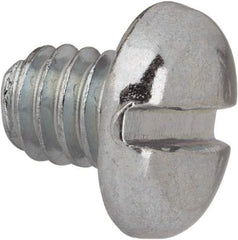 Value Collection - #12-24 UNC, 1/4" Length Under Head Slotted Drive Machine Screw - Pan Head, Grade J82 Steel, Zinc-Plated Finish, Without Washer - Apex Tool & Supply