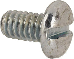 Value Collection - #12-24 UNC, 3/8" Length Under Head Slotted Drive Machine Screw - Pan Head, Grade J82 Steel, Zinc-Plated Finish, Without Washer - Apex Tool & Supply