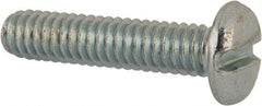 Value Collection - #12-24 UNC, 1" Length Under Head Slotted Drive Machine Screw - Pan Head, Grade J82 Steel, Zinc-Plated Finish, Without Washer - Apex Tool & Supply
