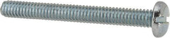 Value Collection - #12-24 UNC, 2" Length Under Head Slotted Drive Machine Screw - Pan Head, Grade J82 Steel, Zinc-Plated Finish, Without Washer - Apex Tool & Supply