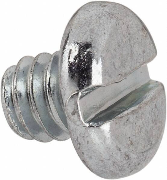 Value Collection - 1/4-20 UNC, 1/4" Length Under Head Slotted Drive Machine Screw - Pan Head, Grade J82 Steel, Zinc-Plated Finish, Without Washer - Apex Tool & Supply