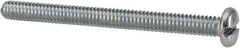 Value Collection - 1/4-20 UNC, 3" Length Under Head Slotted Drive Machine Screw - Pan Head, Grade J82 Steel, Zinc-Plated Finish, Without Washer - Apex Tool & Supply