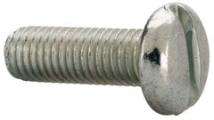 Value Collection - 1/4-28 UNF, 3/4" Length Under Head Slotted Drive Machine Screw - Pan Head, Grade J82 Steel, Zinc-Plated Finish, Without Washer - Apex Tool & Supply
