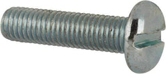 Value Collection - 1/4-28 UNF, 1" Length Under Head Slotted Drive Machine Screw - Pan Head, Grade J82 Steel, Zinc-Plated Finish, Without Washer - Apex Tool & Supply
