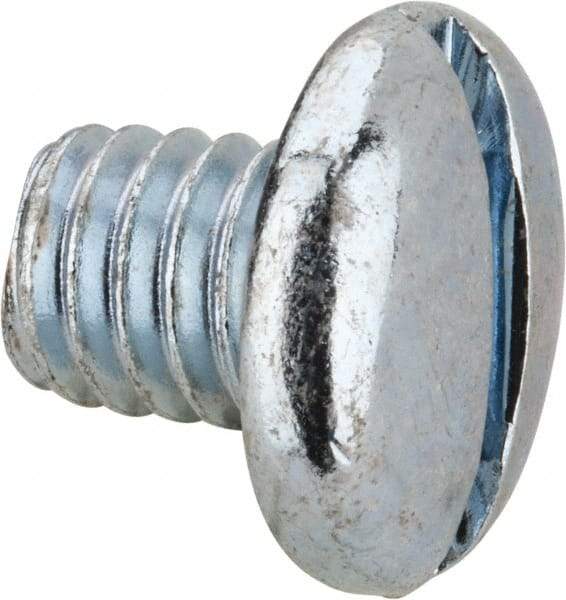 Value Collection - 5/16-18 UNC, 3/8" Length Under Head Slotted Drive Machine Screw - Pan Head, Grade J82 Steel, Zinc-Plated Finish, Without Washer - Apex Tool & Supply