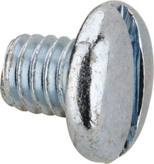 Value Collection - 5/16-18 UNC, 3/8" Length Under Head Slotted Drive Machine Screw - Pan Head, Grade J82 Steel, Zinc-Plated Finish, Without Washer - Apex Tool & Supply