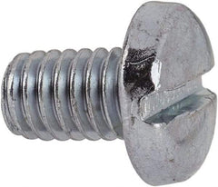 Value Collection - 5/16-18 UNC, 1/2" Length Under Head Slotted Drive Machine Screw - Pan Head, Grade J82 Steel, Zinc-Plated Finish, Without Washer - Apex Tool & Supply